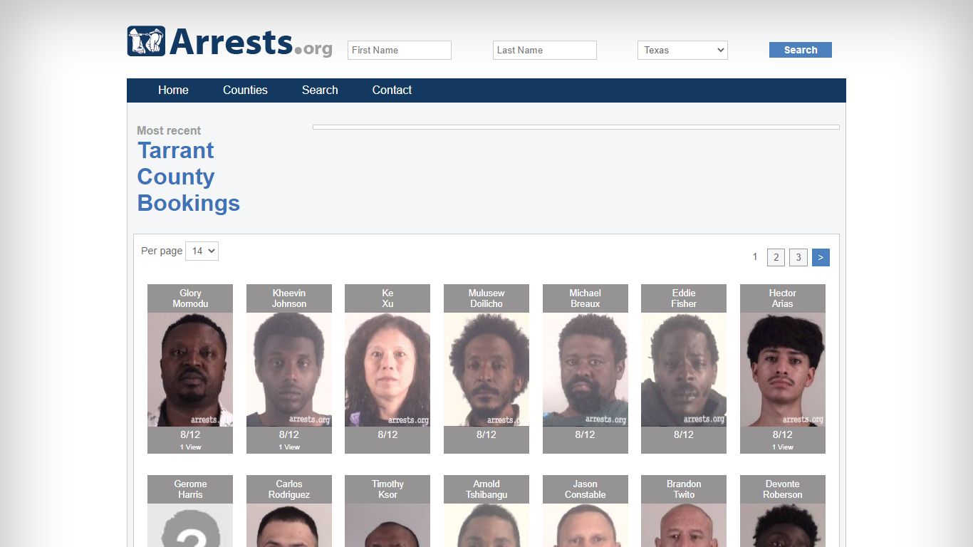 Tarrant County Arrests and Inmate Search